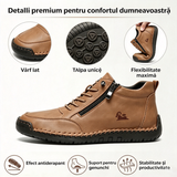 🎁Ultima zi pentru o reducere de 50%, nu ratați! ⏰Fabricate din piele de vițel australiană🐂Suport pentru picioare - ameliorează durerea de picioare✅Cusute manual, impermeabile și antiderapante