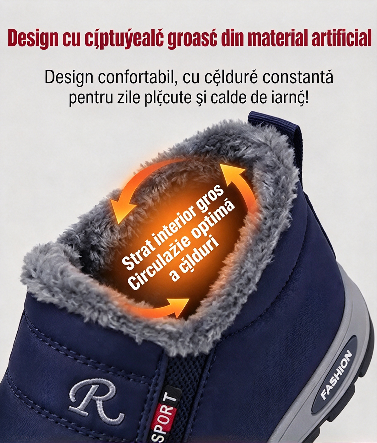 🎉Oferta specială de astăzi: 50% reducere – Nu ratați! ⏰Încălțăminte ortopedică ergonomică de iarnă pentru ameliorarea durerilor de picioare, genunchi și spate – Unisex