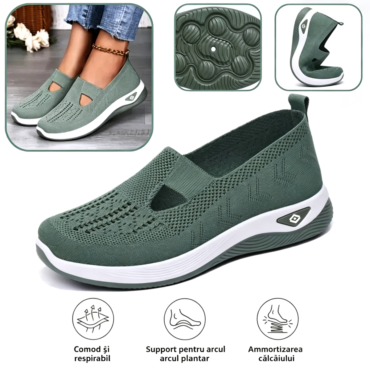 [⏰50% reducere astăzi - nu o ratați]🎉Au sosit noile pantofi de plimbare pentru femei! 👟Tălpi din spumă cu memorie🚶‍♂️ Mers fără durere | Susținere ortopedică + Confort maxim