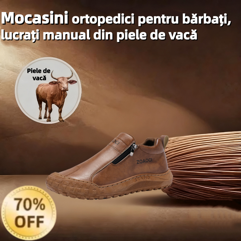 🎁Ultima zi pentru o reducere de 50%, nu ratați! ⏰Fabricate din piele de vițel australiană🐂Suport pentru picioare - ameliorează durerea de picioare✅Cusute manual, impermeabile și antiderapante