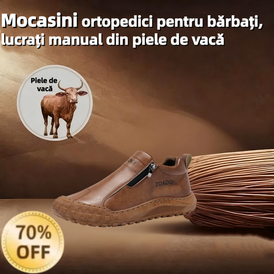 🎁Ultima zi pentru o reducere de 50%, nu ratați! ⏰Fabricate din piele de vițel australiană🐂Suport pentru picioare - ameliorează durerea de picioare✅Cusute manual, impermeabile și antiderapante