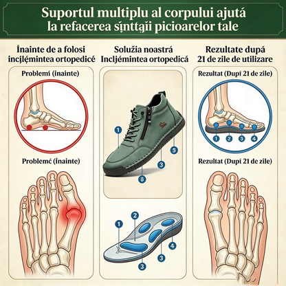 🎁Ultima zi pentru o reducere de 50%, nu ratați! ⏰Fabricate din piele de vițel australiană🐂Suport pentru picioare - ameliorează durerea de picioare✅Cusute manual, impermeabile și antiderapante