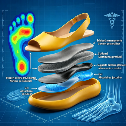 ⏰Ultima zi cu reducere de 50% - Nu rata ocazia!✅️Sandale confortabile cu suport pentru bolta plantară - Design ergonomic