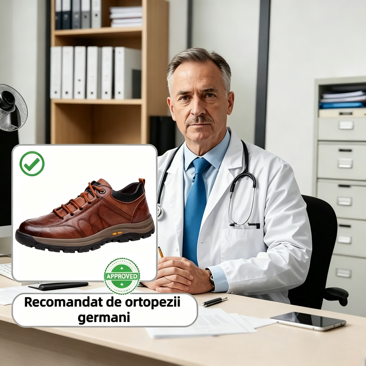 ⏰Reducere de 50% astăzi – Nu ratați ocazia!🐂Pantofi ortopedici din piele de vacă pentru bărbați, impermeabili și antiderapanti,🦶care ameliorează durerile de picioare.