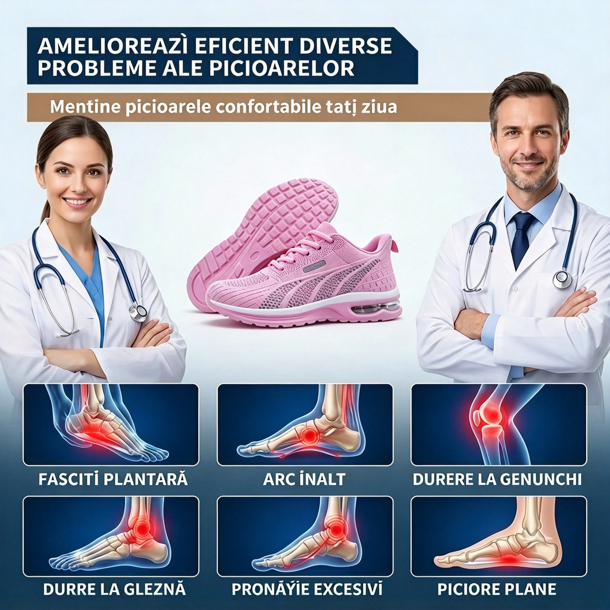 Ultima zi! Reducere de 50%! ✅ Încălțăminte medicală ortopedică concepută special pentru persoanele cu probleme ale picioarelor, pentru a ameliora durerile de spate, articulații și picioare.