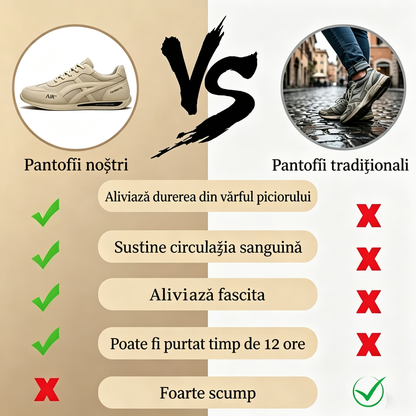 🔥 Oferta specială de astăzi cu o ușurare de 289 lei🎁Pantofi ortopedici de mers pentru bărbați ✅ Respirabili și antiderapanți - Spune adio durerilor de picioare și bucură‑te de confort pe tot parcursul zilei!