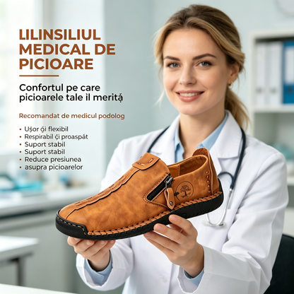🎁Ultima zi pentru o reducere de 50%, nu ratați! ⏰Fabricate din piele de vițel australiană🐂Suport pentru picioare - ameliorează durerea de picioare✅Cusute manual, impermeabile și antiderapante
