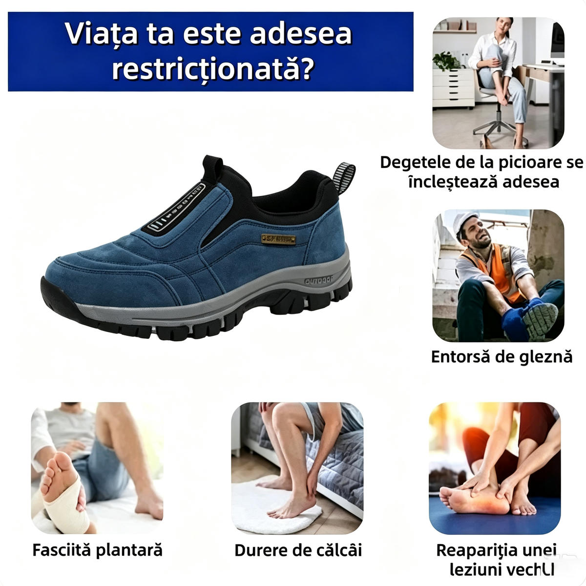 🔷50% reducere astăzi - Nu ratați! ⬛Pantofi ortopedici din piele întoarsă recent concepuți, moi, confortabili, impermeabili și antiderapanți 🦶 Ameliorează durerile de picioare