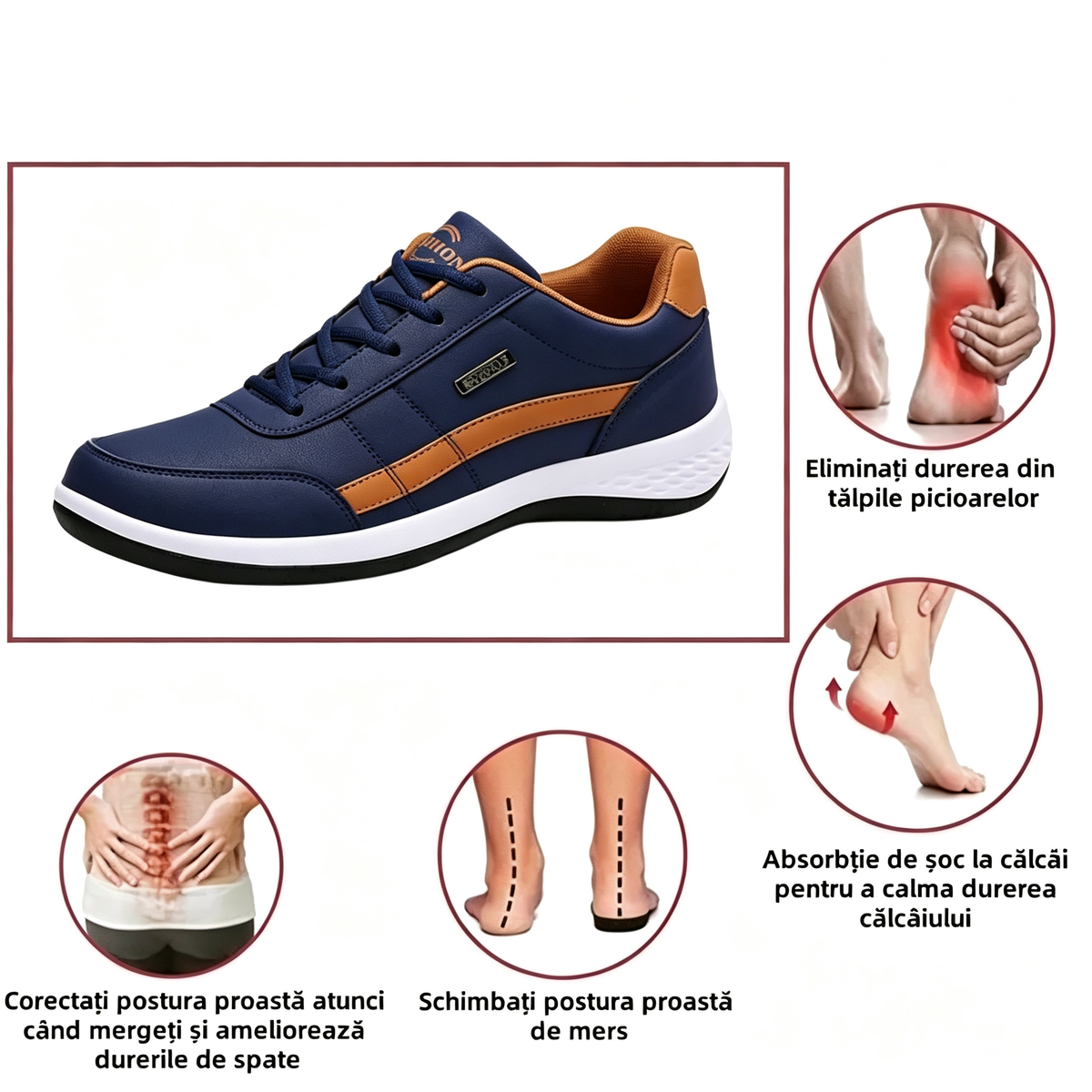 【🎁 50% reducere astăzi - nu o ratați】Pantofi ortopedici cu design ergonomic - scăpați de durerile de picioare