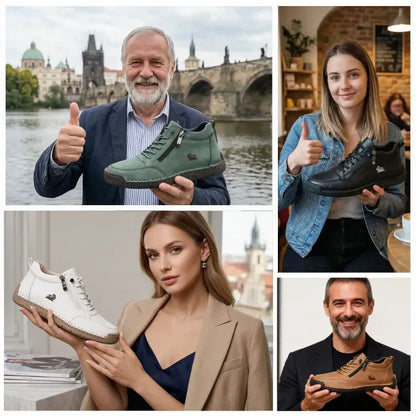 🎁Ultima zi pentru o reducere de 50%, nu ratați! ⏰Fabricate din piele de vițel australiană🐂Suport pentru picioare - ameliorează durerea de picioare✅Cusute manual, impermeabile și antiderapante