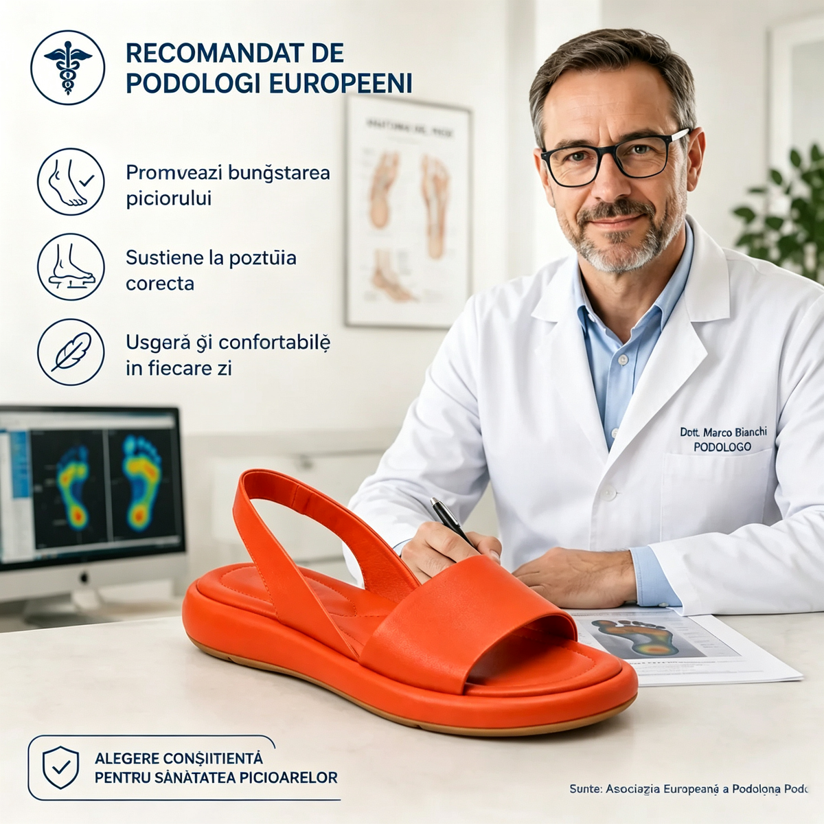 ⏰Ultima zi cu reducere de 50% - Nu rata ocazia!✅️Sandale confortabile cu suport pentru bolta plantară - Design ergonomic
