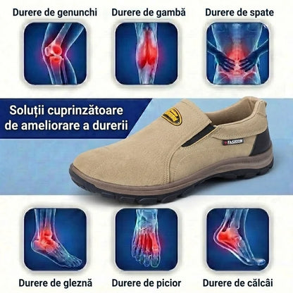 🎁Ultima zi pentru o reducere de 50%, nu ratați! ⏰Fabricate din piele de vițel australiană🐂Suport pentru picioare - ameliorează durerea de picioare✅Cusute manual, impermeabile și antiderapante
