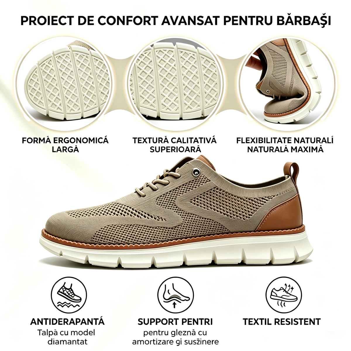 🔥 Oferta specială de azi: 50% reducere! ⏰ Mocasini respirabili și antiderapanți! Cu suport pentru bolta plantară și talpă intermediară amortizată, spune adio durerilor de picioare.