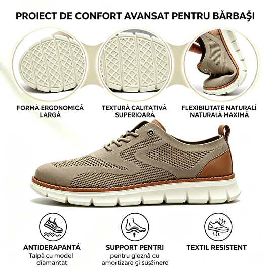 🔥 Oferta specială de azi: 50% reducere! ⏰ Mocasini respirabili și antiderapanți! Cu suport pentru bolta plantară și talpă intermediară amortizată, spune adio durerilor de picioare.