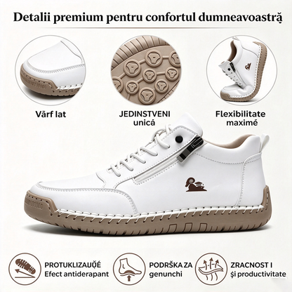 🎁Ultima zi pentru o reducere de 50%, nu ratați! ⏰Fabricate din piele de vițel australiană🐂Suport pentru picioare - ameliorează durerea de picioare✅Cusute manual, impermeabile și antiderapante