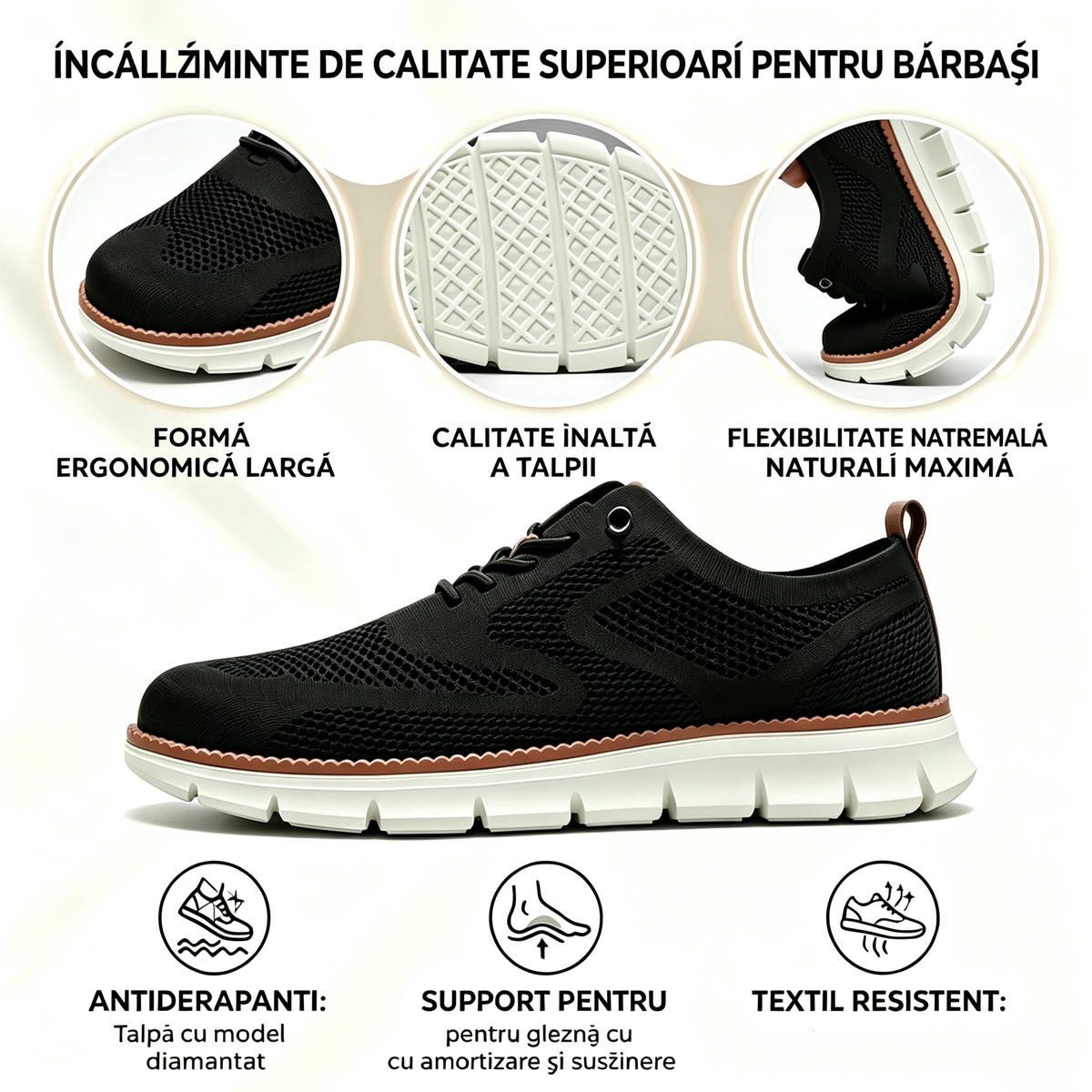 🔥 Oferta specială de azi: 50% reducere! ⏰ Mocasini respirabili și antiderapanți! Cu suport pentru bolta plantară și talpă intermediară amortizată, spune adio durerilor de picioare.