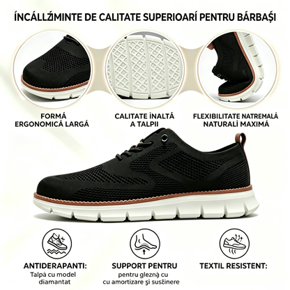 🔥 Oferta specială de azi: 50% reducere! ⏰ Mocasini respirabili și antiderapanți! Cu suport pentru bolta plantară și talpă intermediară amortizată, spune adio durerilor de picioare.