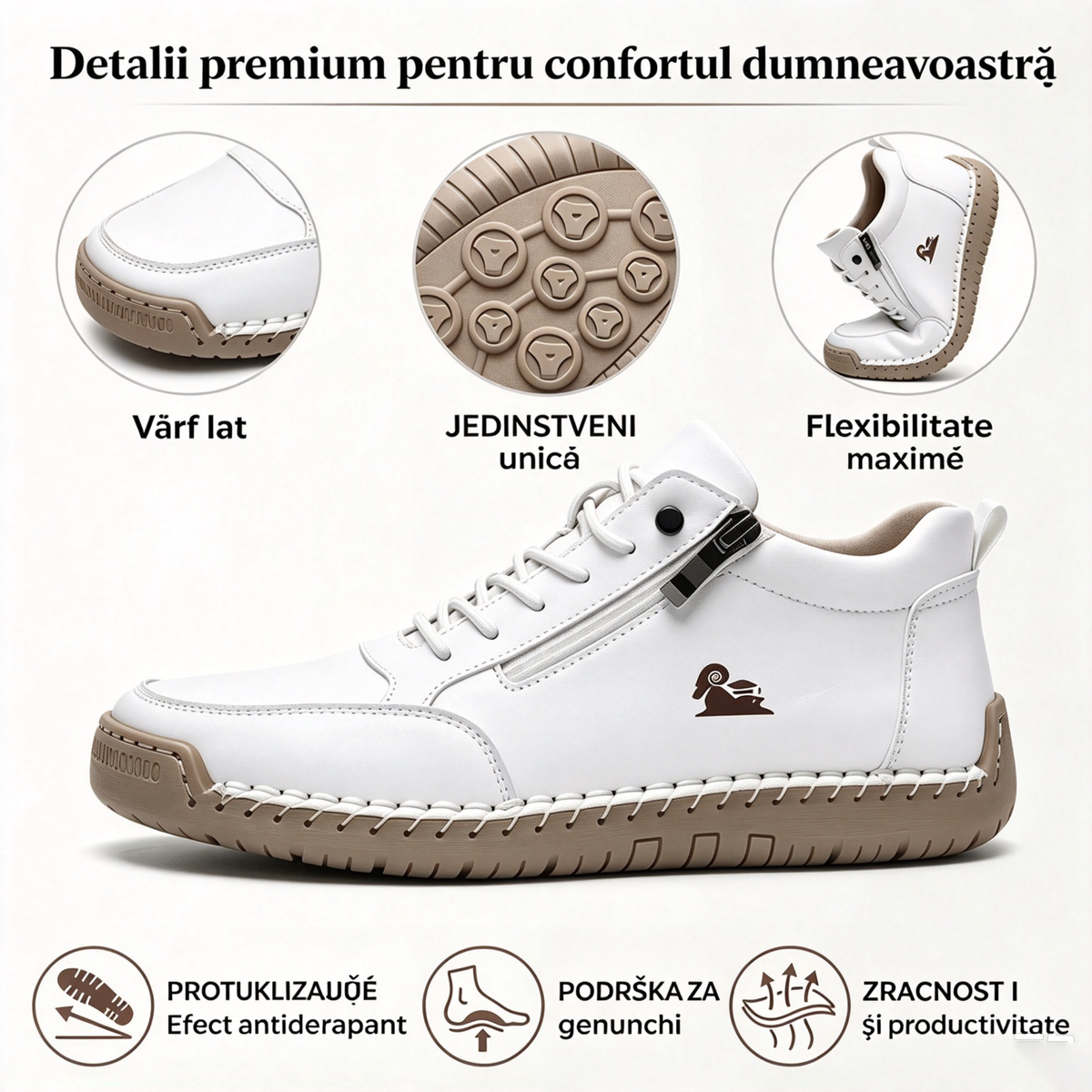 🎁Ultima zi pentru o reducere de 50%, nu ratați! ⏰Fabricate din piele de vițel australiană🐂Suport pentru picioare - ameliorează durerea de picioare✅Cusute manual, impermeabile și antiderapante