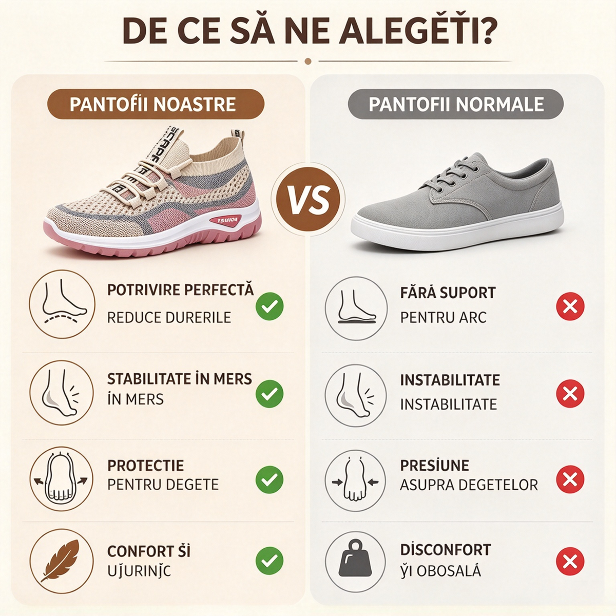 【🎁Ultima zi pentru o reducere de 50%, nu ratați!】✅ Încălțăminte ortopedică concepută special pentru persoanele cu probleme la picioare, pentru ameliorarea durerilor de spate, de articulații și de tălpi.