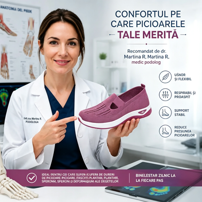 [⏰50% reducere astăzi - nu o ratați]🎉Au sosit noile pantofi de plimbare pentru femei! 👟Tălpi din spumă cu memorie🚶‍♂️ Mers fără durere | Susținere ortopedică + Confort maxim