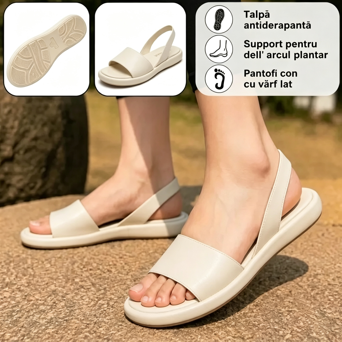 ⏰Ultima zi cu reducere de 50% - Nu rata ocazia!✅️Sandale confortabile cu suport pentru bolta plantară - Design ergonomic