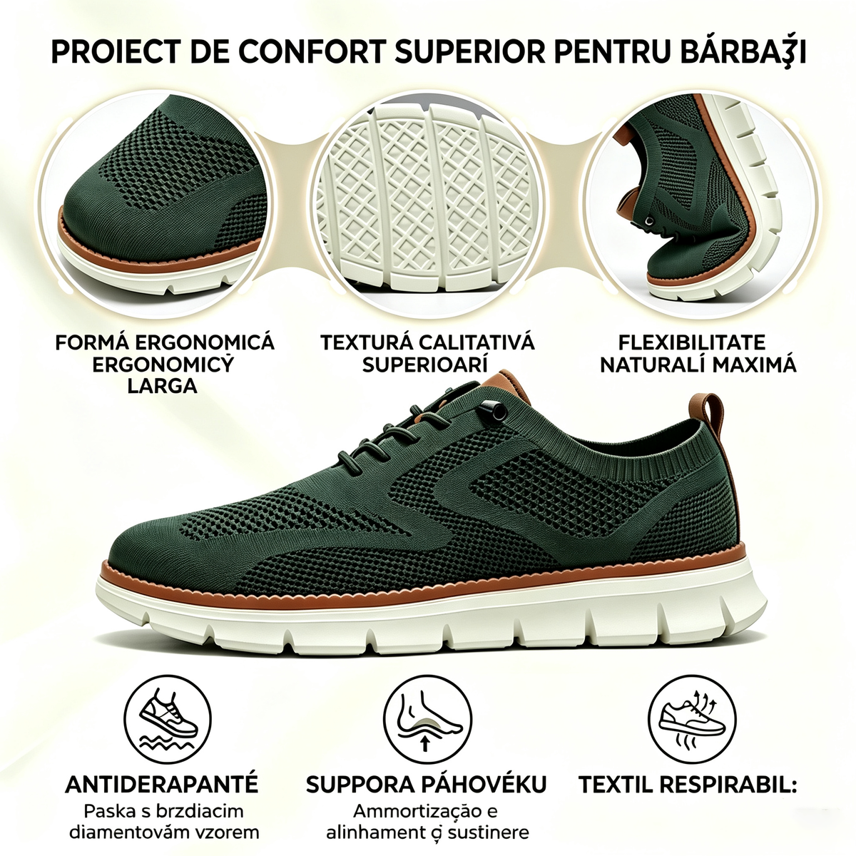 🔥 Oferta specială de azi: 50% reducere! ⏰ Mocasini respirabili și antiderapanți! Cu suport pentru bolta plantară și talpă intermediară amortizată, spune adio durerilor de picioare.
