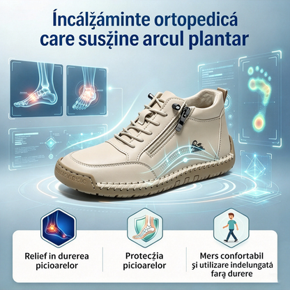 🎁Ultima zi pentru o reducere de 50%, nu ratați! ⏰Fabricate din piele de vițel australiană🐂Suport pentru picioare - ameliorează durerea de picioare✅Cusute manual, impermeabile și antiderapante