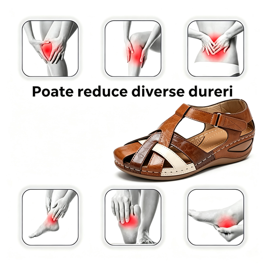 🔥Sandale ortopedice ergonomice — cu suport pentru arcul plantar pentru ameliorarea durerii de picior, stabilizarea călcâiului și reducerea instabilității la mers