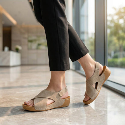 ⏰ 50% reducere astăzi – Nu ratați ocazia! ✅ Sandale de marcă din piele 🔵 Moale și confortabile – oferă un sprijin excelent 🦶 Ameliorează durerile de picioare