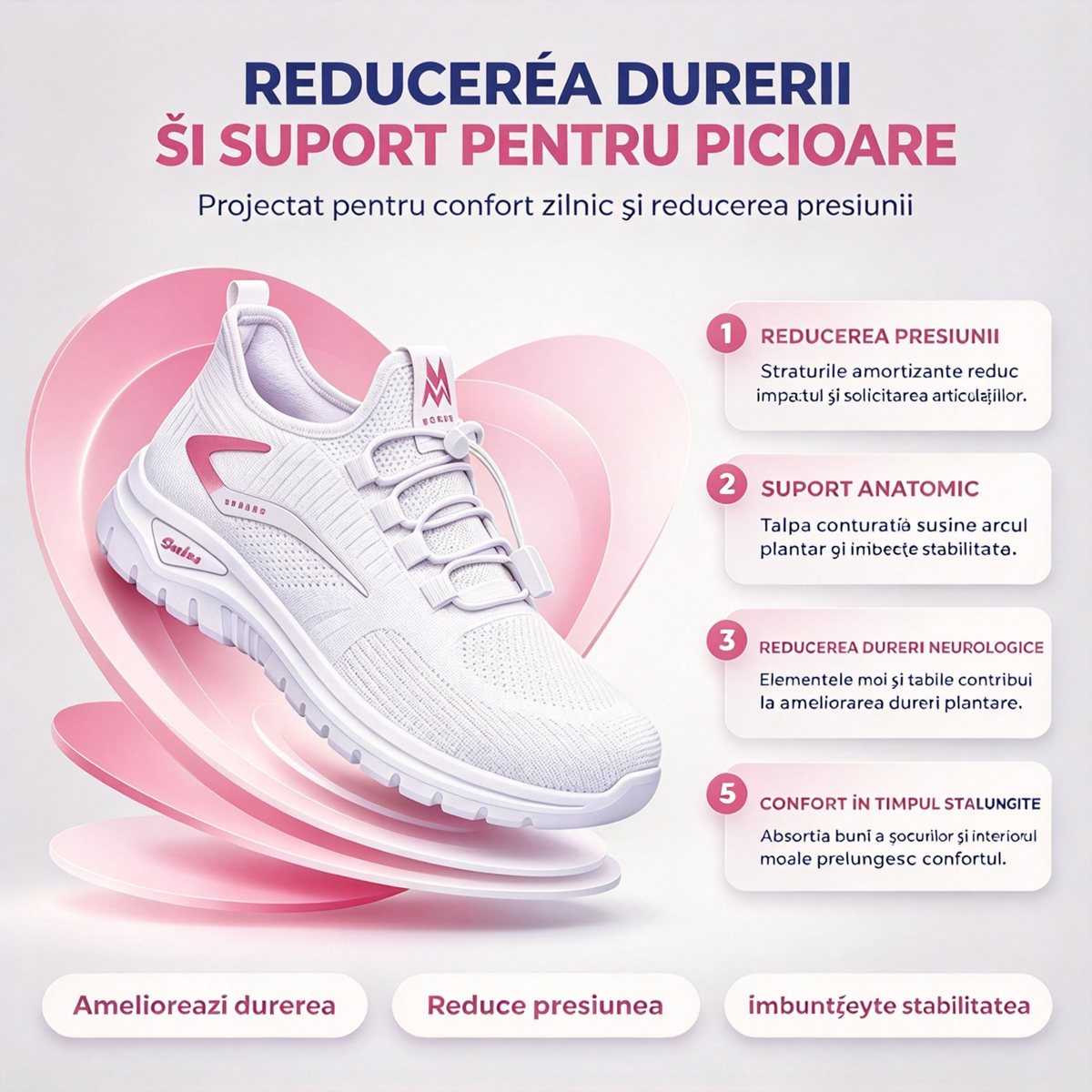 【🎁Ultima zi pentru o reducere de 50%, nu ratați!】Încălțăminte ortopedică ergonomică cu suport pentru arcul plantar✅️, care face mersul fără durere👞