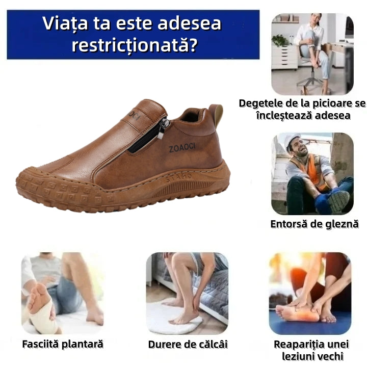 🎁Ultima zi pentru o reducere de 50%, nu ratați! ⏰Fabricate din piele de vițel australiană🐂Suport pentru picioare - ameliorează durerea de picioare✅Cusute manual, impermeabile și antiderapante