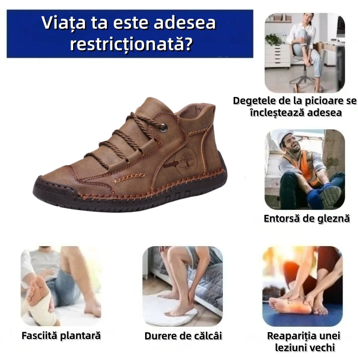 ⏰Reducere de 50% astăzi – Nu ratați ocazia!🐂Pantofi ortopedici din piele de vacă pentru bărbați, impermeabili și antiderapanti,🦶care ameliorează durerile de picioare.