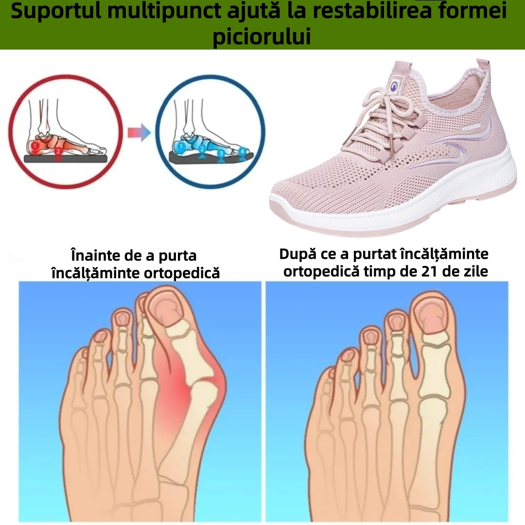 ⏰Ultima zi! Reducere 70% - Nu rata ocazia! ✅️Încălțăminte de damă confortabilă și respirabilă, cu suport pentru bolta plantară - design ergonomic.